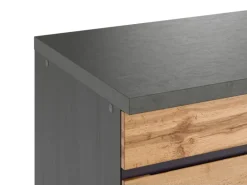 Held Möbel Küchenzeile Turin 300 cm Wotaneiche-Graphit mit E-Geräten