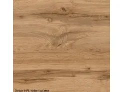 Held Möbel Küchenzeile Turin 390 cm Graphit-Wotaneiche ohne E-Geräte