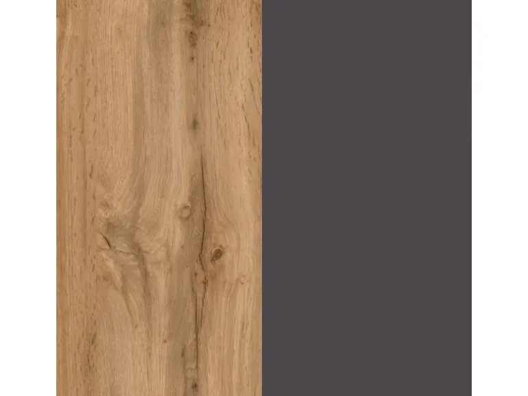 Held Möbel Küchenzeile Turin 300 cm Graphit-Wotaneiche mit E-Geräten