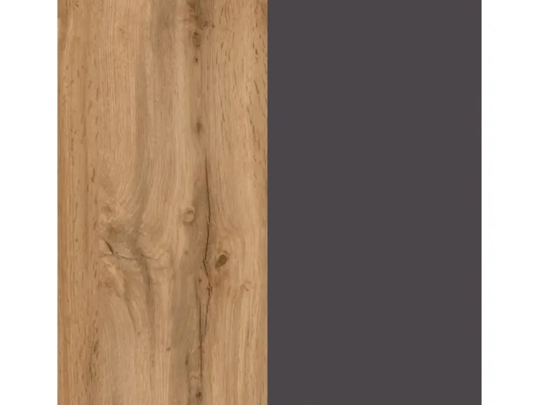 Held Möbel Küchenzeile Turin 300 cm Graphit-Wotaneiche mit E-Geräten