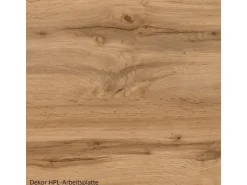 Held Möbel Küchenzeile Turin 300 cm Graphit-Wotaneiche mit E-Geräten