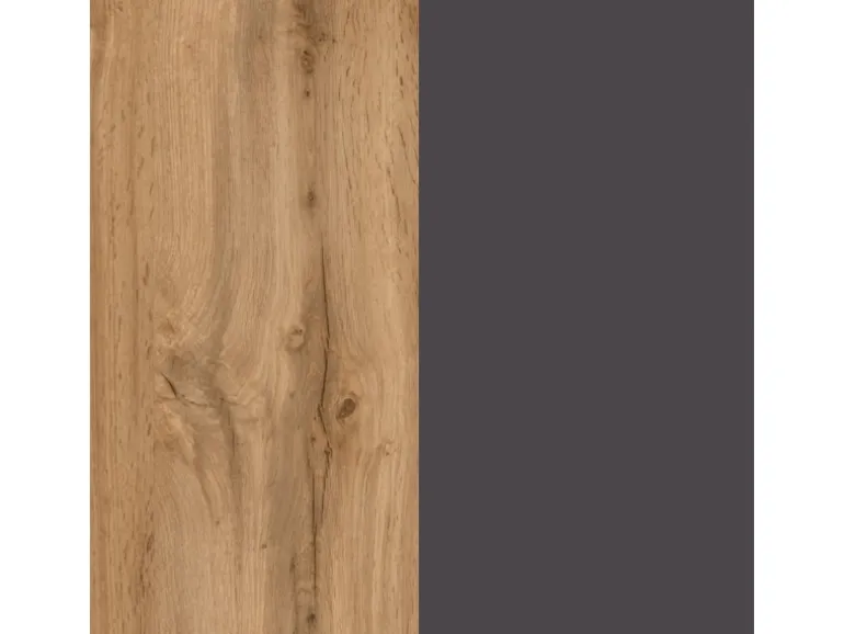 Held Möbel Küchenzeile Turin 300 cm Graphit-Wotaneiche mit E-Geräten