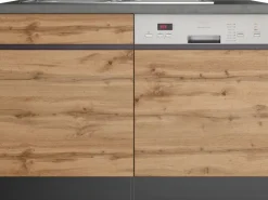 Held Möbel Spülenunterschrank Turin 120cm mit GSP-Blende WotanEiche/Graphit