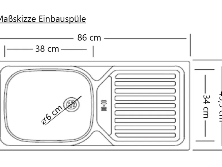 Held Möbel Spülenunterschrank Turin 120cm mit GSP-Blende WotanEiche/Graphit