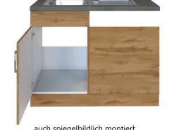 Held Möbel Spülenunterschrank für Geschirrspüler Sorrento 110x85x60cm Wotaneiche