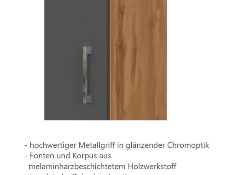 Held Möbel Spülenunterschrank für Geschirrsp. Sorrento 110x85x60cm Anth.-W.Eiche