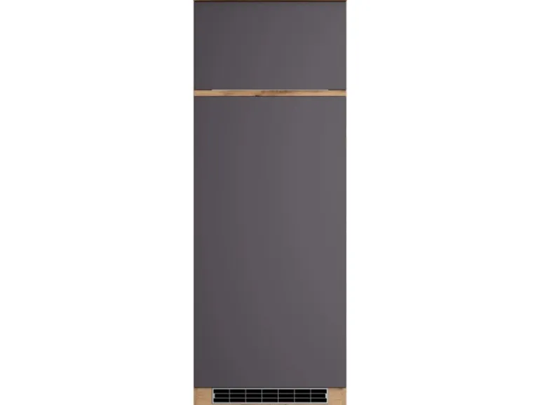 Held Möbel Umbauschrank für Kühl/Gefrierkombi Turin 60cm Graphit/WotanEiche