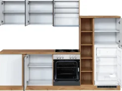 Held Möbel Winkelküche 240 cm - 270 cm Matt Grau-Wotaneiche