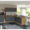 Held Möbel Winkelküche 240 cm - 270 cm Matt Grau-Wotaneiche