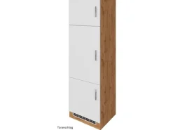 Held Möel Küchen-Kühlschr.umau Sorrento 60x200xT60cm Nische Weiß-WotanEiche