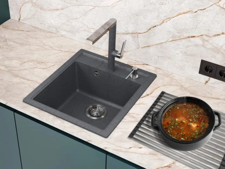 Helika Aufrollbares Abtropfgitter 45 cm x 28 cm Anthrazit