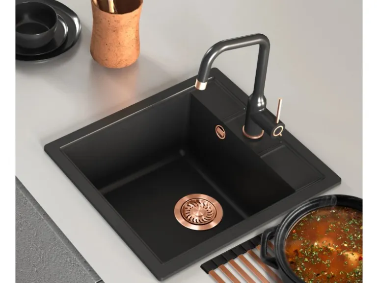 Helika Aufrollbares Abtropfgitter 45 cm x 28 cm Kupferfarbe