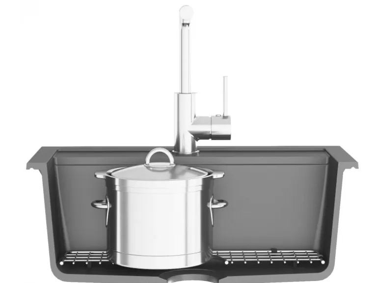 Helika Bodengitter für Spüle Helika Quadro 45 cm x 32 cm Edelstahl