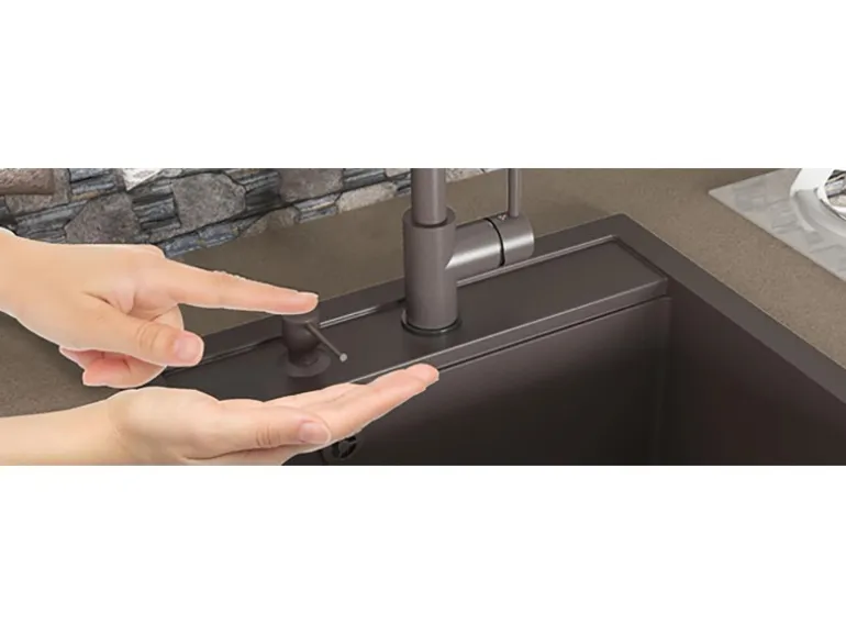 Helika Einbau-Seifenspender 350 ml Schwarz