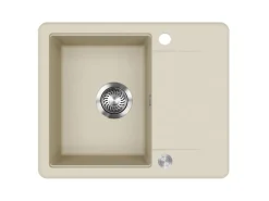 Helika Einbauspüle Esta 56 cm x 46 cm Elfenbein inkl. Druckknopfventil