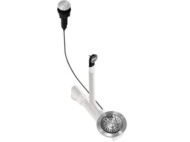 Helika Einbauspüle Esta 56 cm x 46 cm Elfenbein inkl. Druckknopfventil