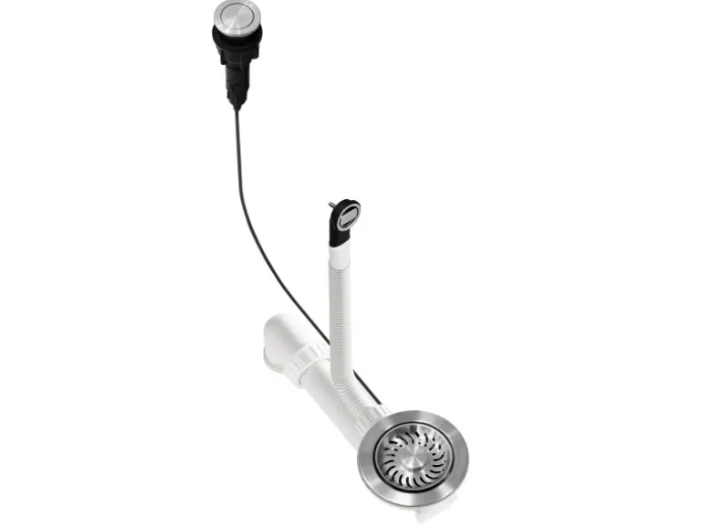 Helika Einbauspüle Esta 47 cm x 44 cm Elfenbein inkl. Druckknopfventil