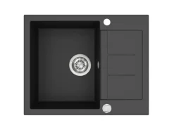 Helika Einbauspüle Granitverbundstoff  62 cm x 50 cm Schwarz