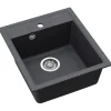 Helika Einbauspüle Granitverbundstoff Nova 46 cm x 51 cm Graphit