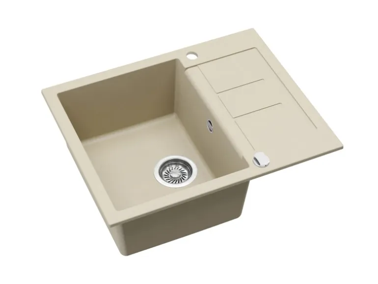 Helika Einbauspüle Granitverbundstoff 62 cm x 50 cm Elfenbein