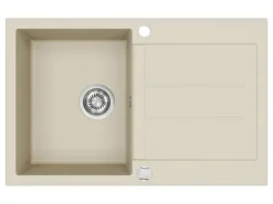 Helika Einbauspüle Granitverbundstoff 78 cm x 50 cm Elfenbein