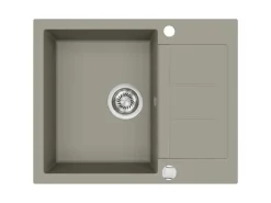 Helika Einbauspüle Granitverbundstoff 62 cm x 50 cm Betongrau
