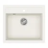 Helika Einbauspüle Granitverbundstoff Quadro 56 cm x 51 cm Weiß