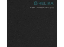 Helika Einbauspüle Quadro 56 cm x 51 cm Schwarz inkl. Goldventil