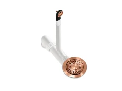 Helika Einbauspüle Tessa 49 cm x 51 cm Schwarz inkl. Kupferventil