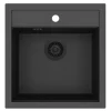 Helika Einbauspüle Tessa 49 cm x 51 cm Schwarz inkl. Schwarzventil