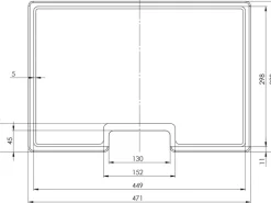 Helika Schneidebrett für Spüle Helika Tesa 47 cm x 32 cm Sapeli Holz