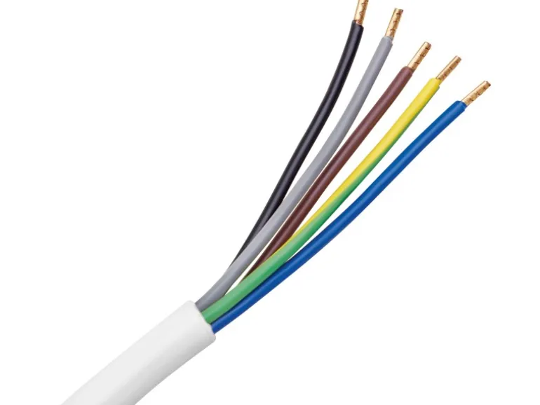 Herdanschlusskabel H05VV-F 5 m Weiß