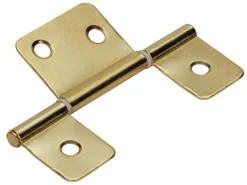 Hettich Lamellentürscharnier 81 mm x 22 mm Stahl vermessingt 3 Stück