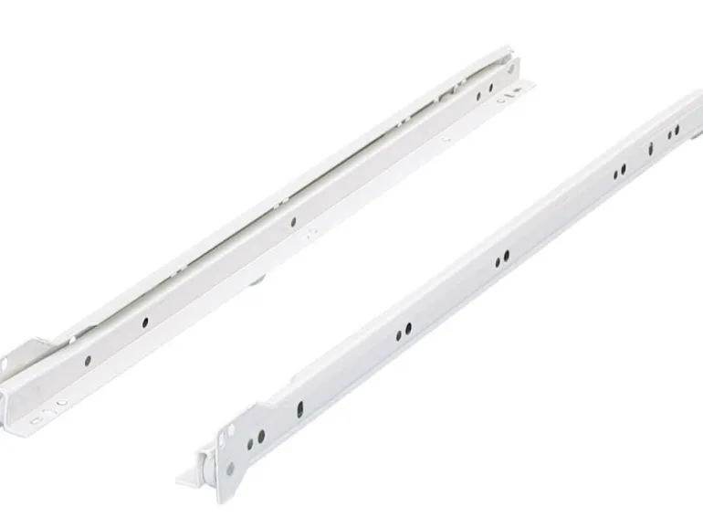 Hettich Rollschubführung 500 mm, pulverbeschichtet Weiß, 20kg