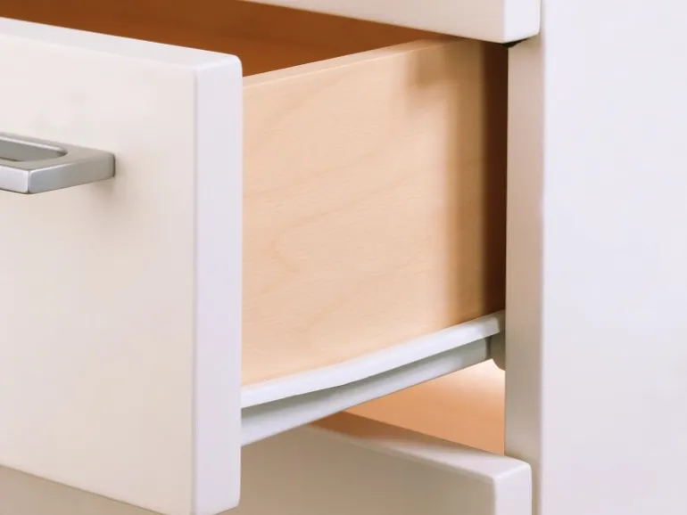 Hettich Rollschubführung 500 mm, pulverbeschichtet Weiß, 20kg