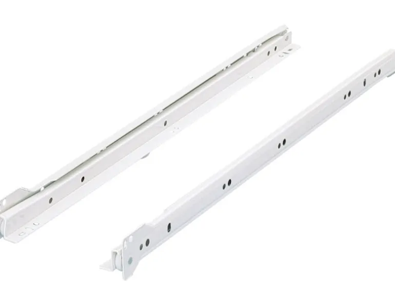 Hettich Rollschubführung 550 mm, pulverbeschichtet Weiß, 20kg