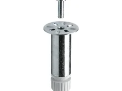 Hettich Sockelverstellfuß 100-110 x Ø 30 mm Stahl Verchromt mit M10 1 Stück