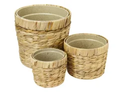 HMF 37280-14CM+19CM+25CM Innovativer Blumentopf Wasserhyazinthe Pflanztopf Rund 3 Größen