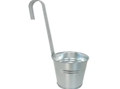 Hängewandeimer 15,5 cm x 15 cm x 37 cm Zink Standard