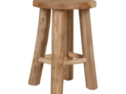 Hocker aus Teak-Holz Ø 20 cm x 27 cm Braun