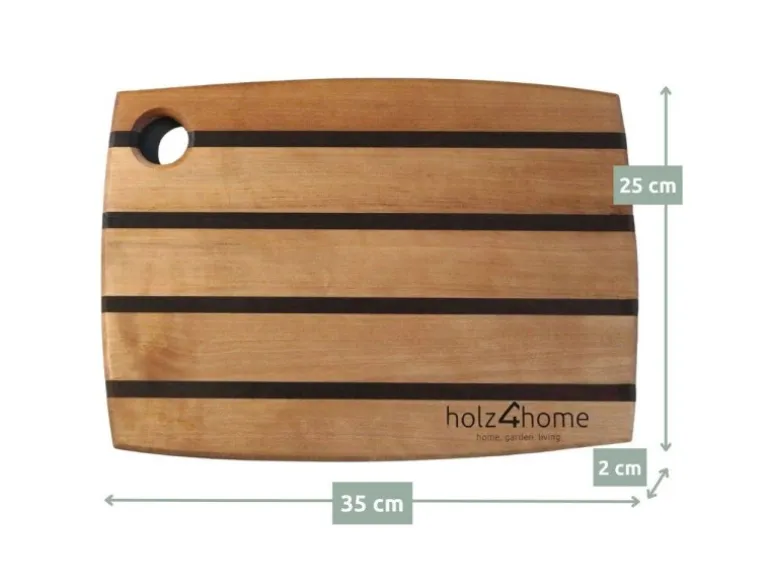 holz4home Küchenbrett Schneidbrett aus Birke Handarbeit