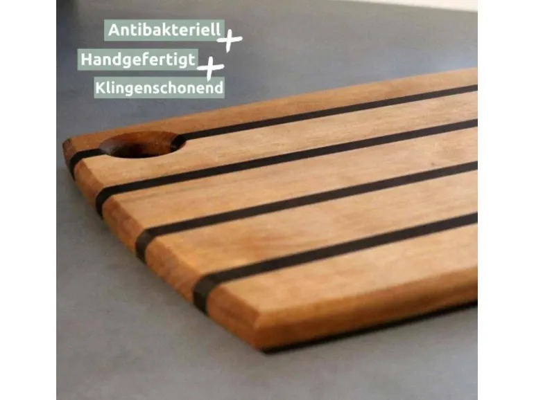 holz4home Küchenbrett Schneidbrett aus Birke Handarbeit