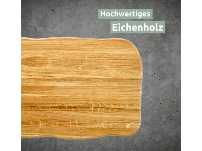 holz4home La Madera Schneidebrett Premium aus Eiche Steakbrett Küchenbrett Hell