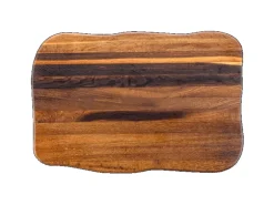 holz4home La Madera Schneidebrett Premium aus Eiche Steakbrett Küchenbrett Dunkel