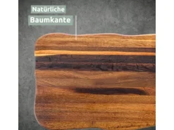 holz4home La Madera Schneidebrett Premium aus Eiche Steakbrett Küchenbrett Dunkel