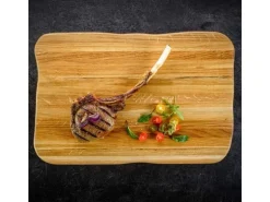 holz4home La Madera Steakbrett Master aus Eiche Hell