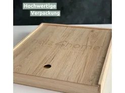 holz4home Premium Schneidebrett Set Rund Hackblock aus Eiche