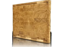 holz4home Premium Schneidebrett Stirnholz aus Eiche M