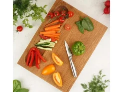 holz4home Servierbrett und Schneidebrett Set Alina aus Massivholz Eiche