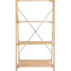 Holzregal mit 4 Regalböden DIY Natur 115 x 62 x 35 cm